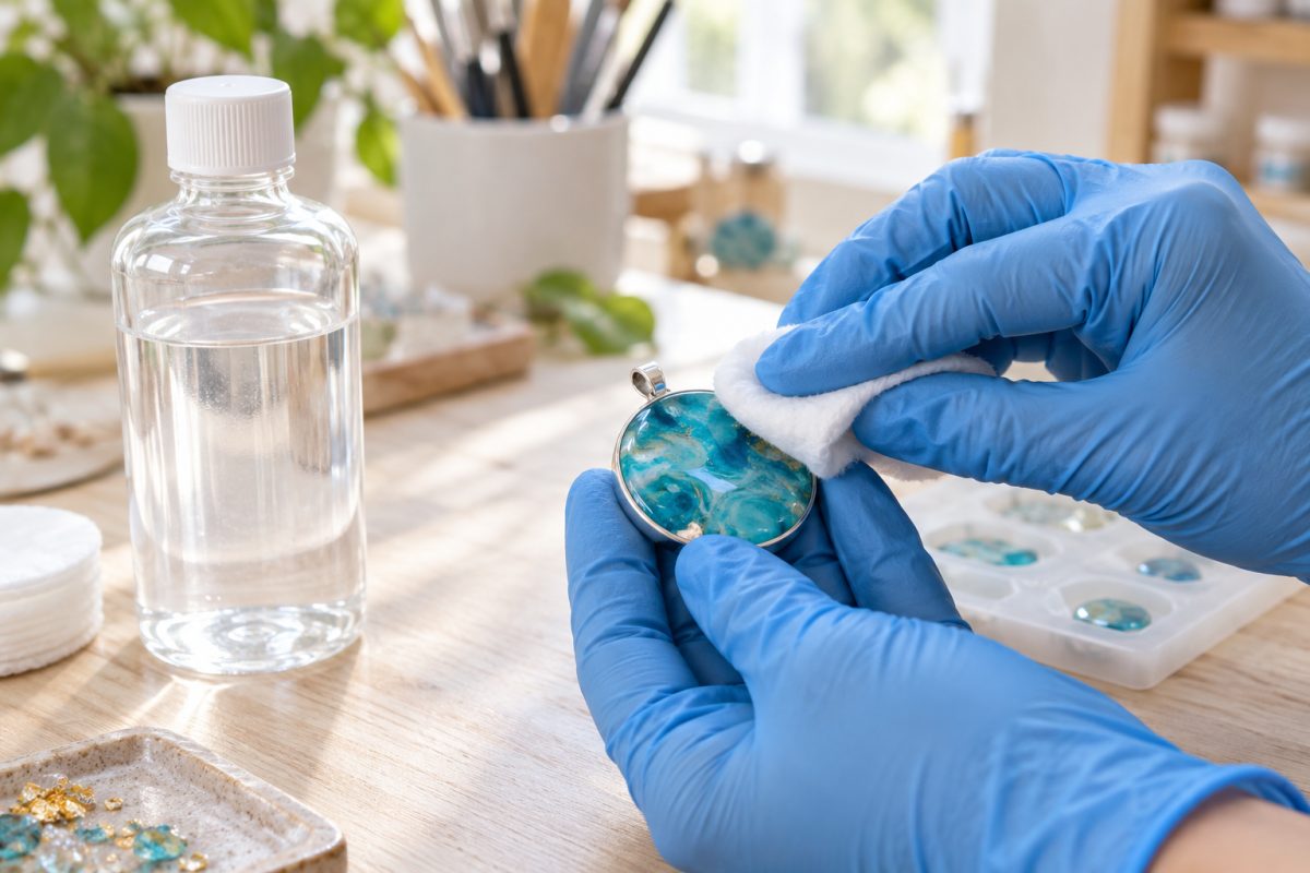 Dégraissage de la résine à l'alcool isopropylique