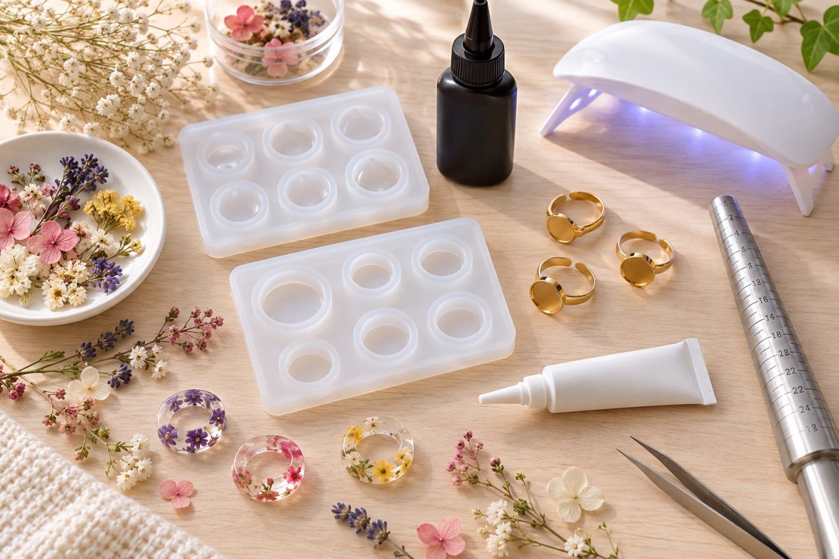 Matériel pour faire une bague en résine