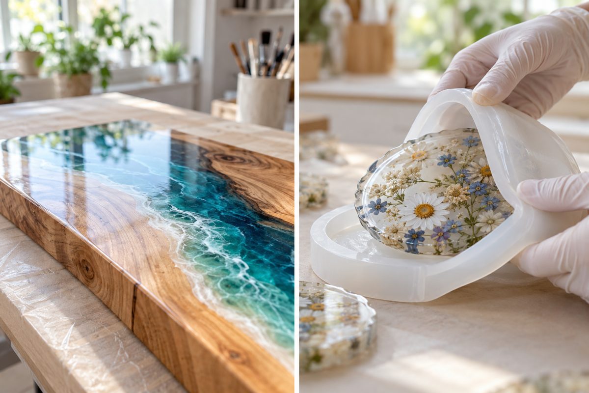 Résine qui colle sur le bois et se décolle du silicone