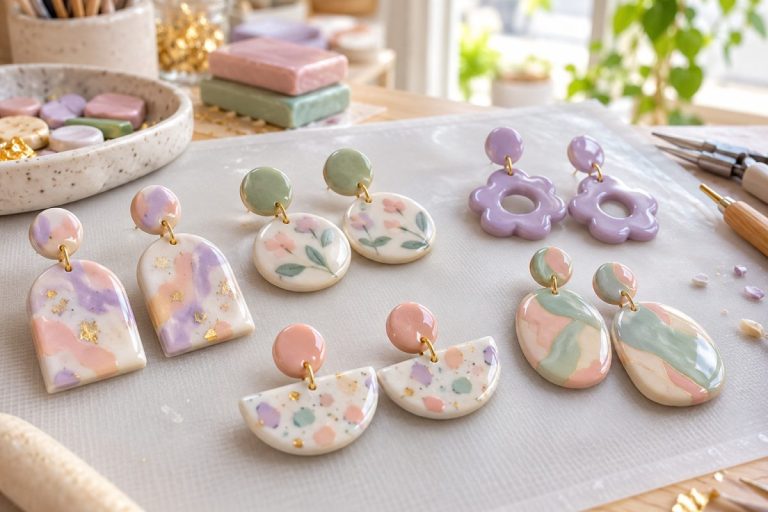Résine pour pâte polymère : boucles d'oreilles glacées à la résine