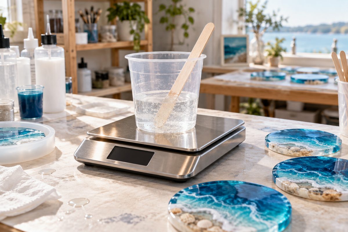 Balance de précision pour la résine époxy avec gobelet de mélange