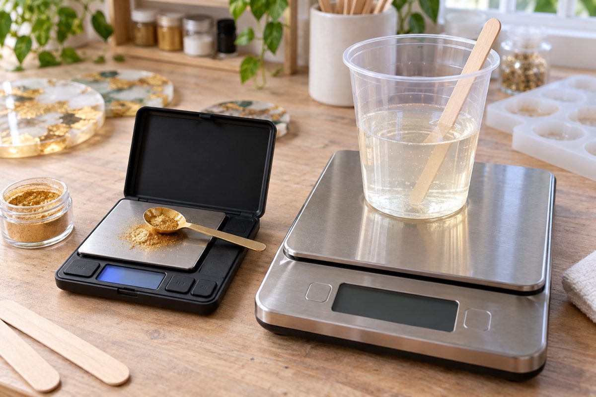 Balance de précision pour la résine : mini balance 0,01 g et balance 0,1 g