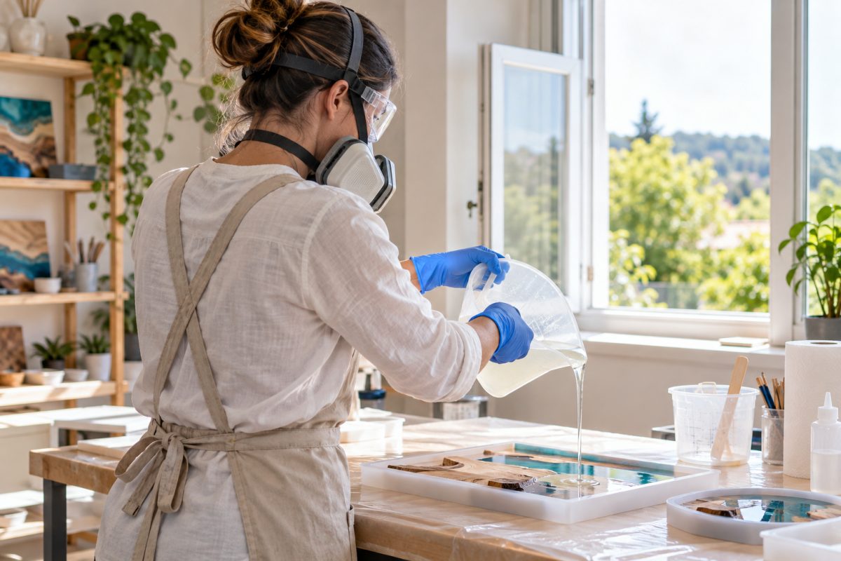 Équipement de sécurité pour travailler la résine époxy
