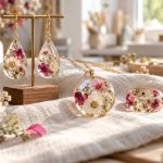 Bijoux en résine fleurs séchées