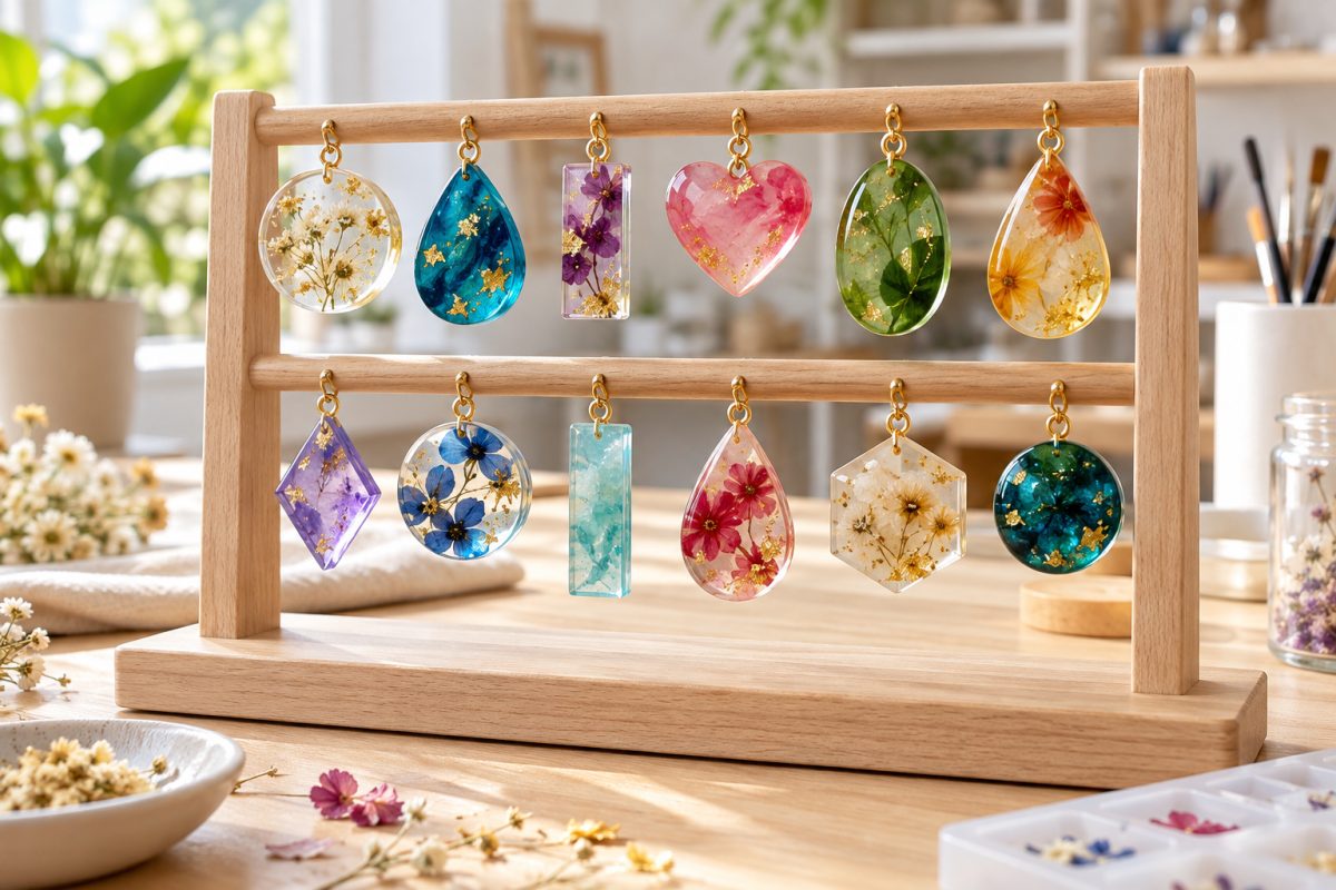 Bijoux en résine avec pitons
