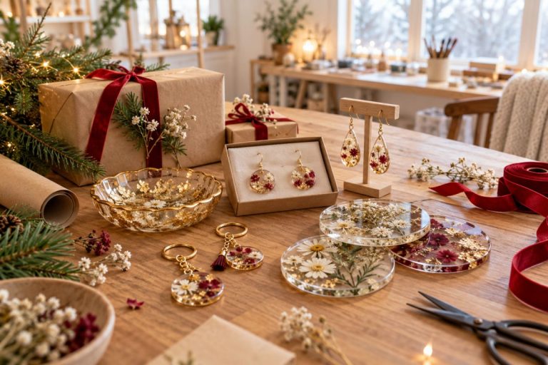 Cadeaux de Noël en résine faits main
