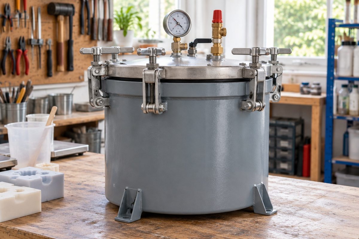 Caisson de pression pour la résine
