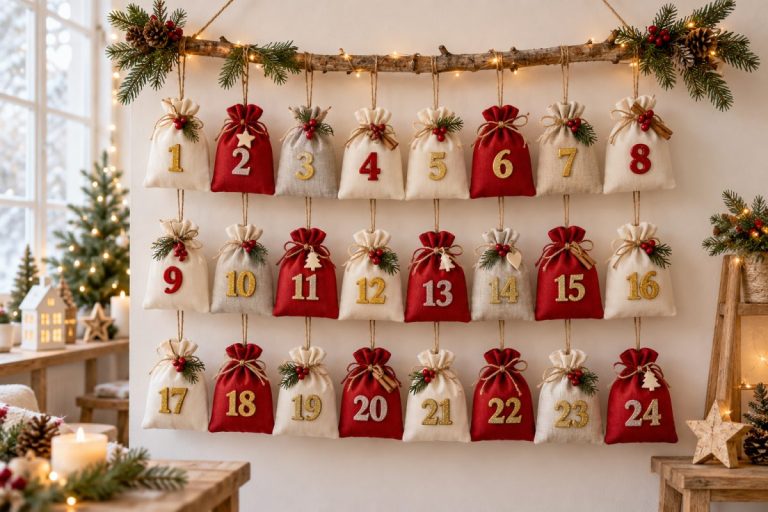 Calendrier de l'Avent en résine fait main