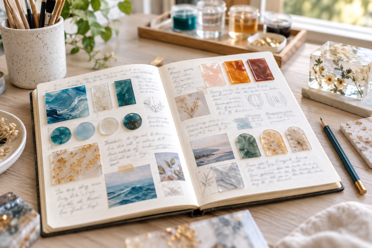 Carnet d'atelier résine