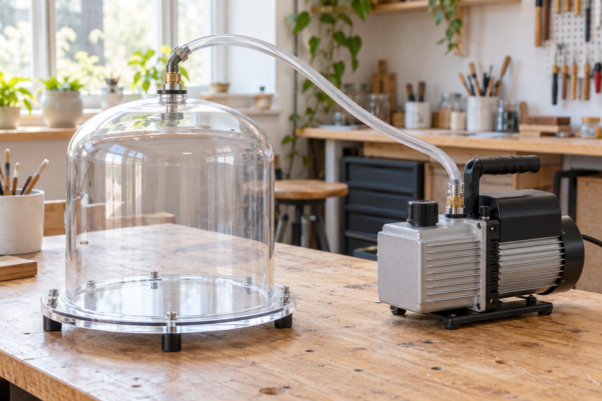 Cloche à vide avec pompe séparée