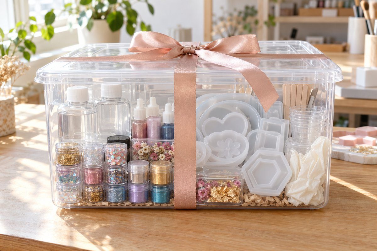 Coffret cadeau résine fait maison