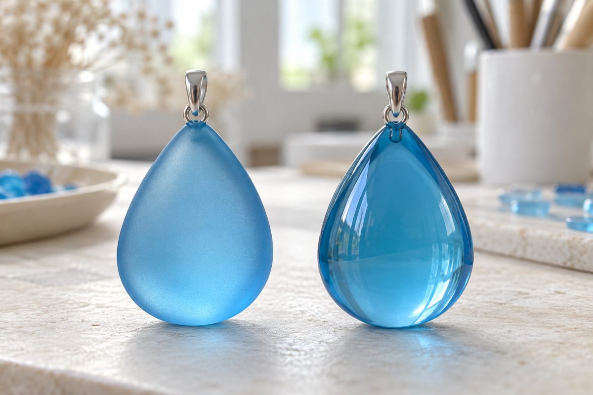 Pendentifs mat et brillant issus de deux moules