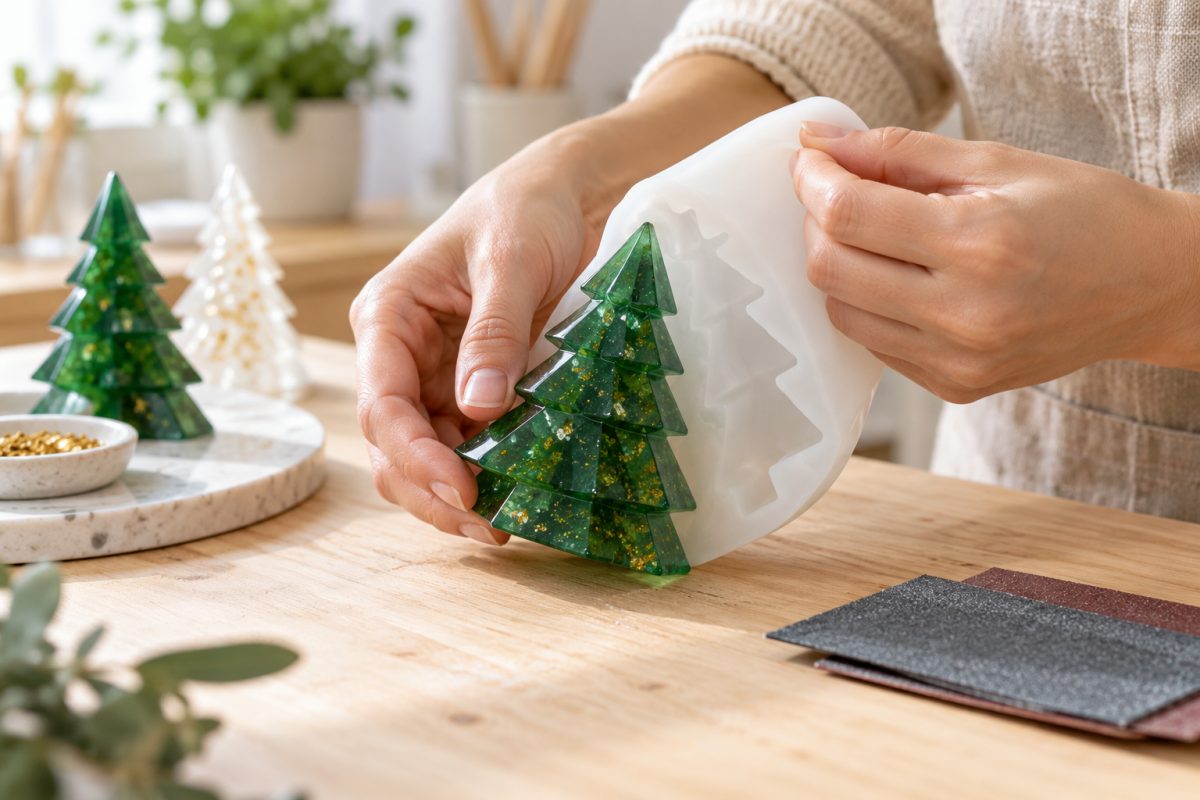 Démouler un sapin en résine
