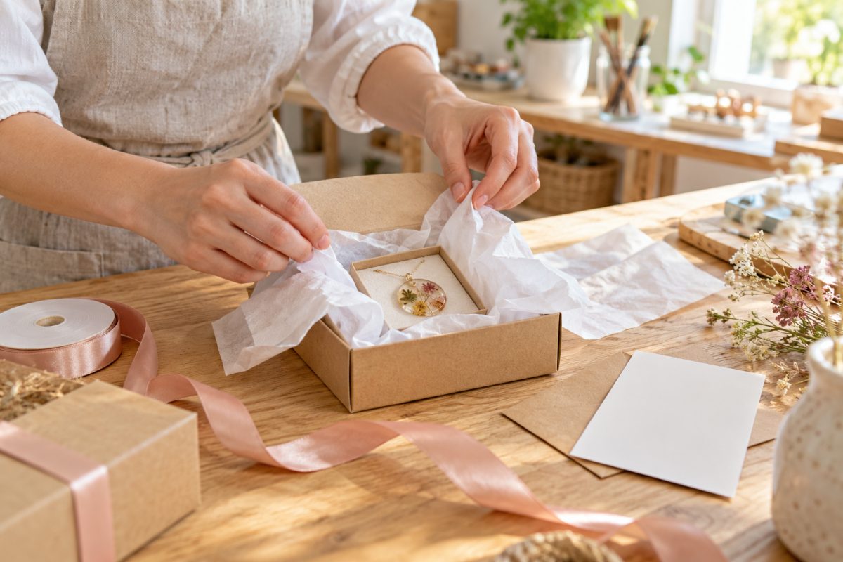 Un emballage soigné pour la commande