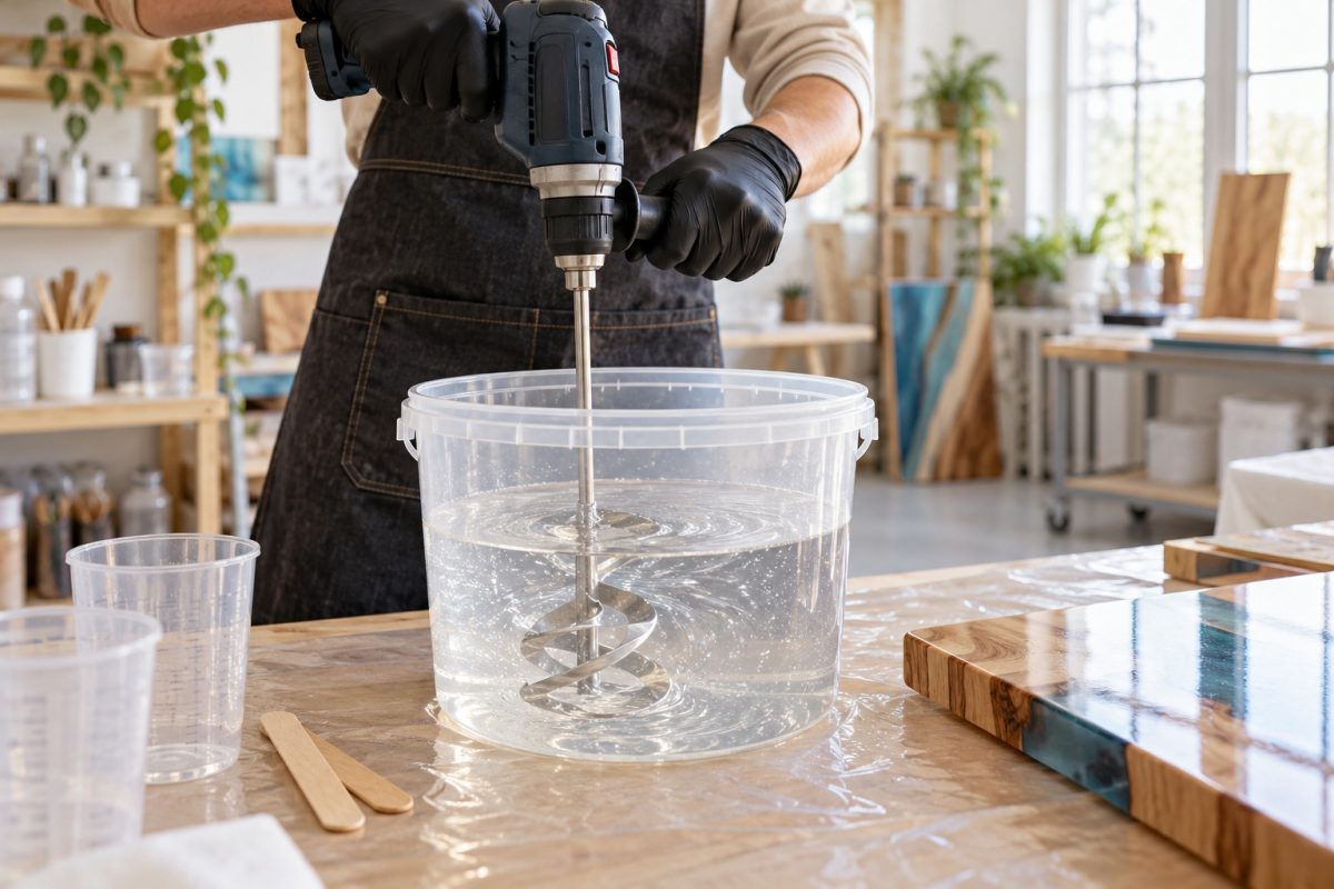 Hélice de malaxage sur perceuse