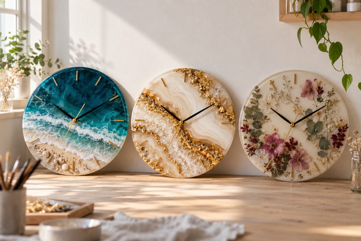 Horloges en résine de différents styles