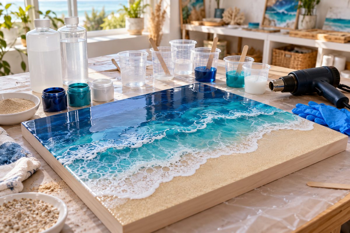 Matériel pour l'ocean art en résine