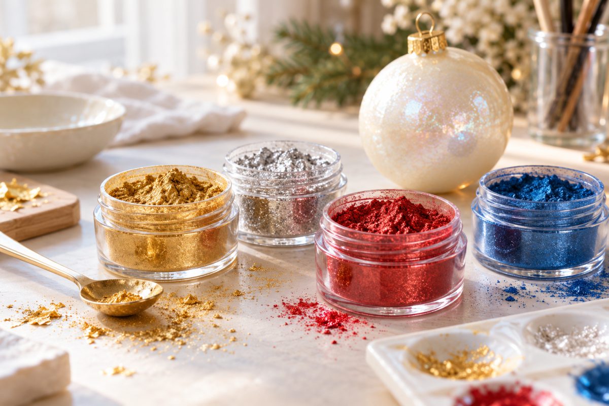 Poudre de mica pour boules de Noël