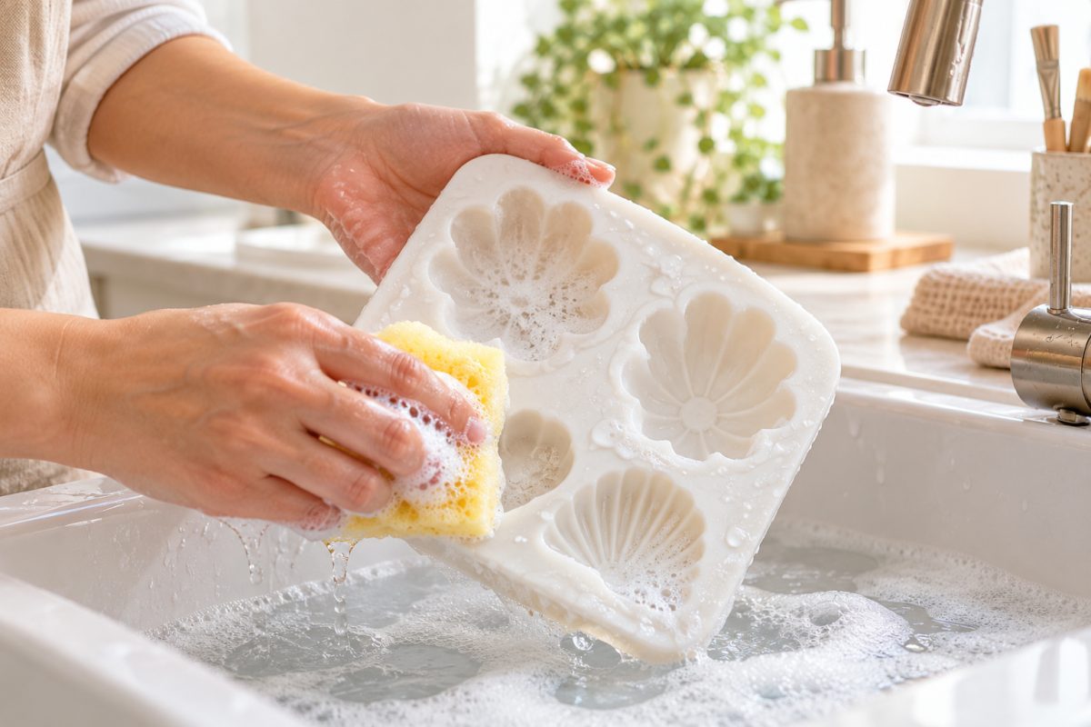Nettoyer un moule en silicone