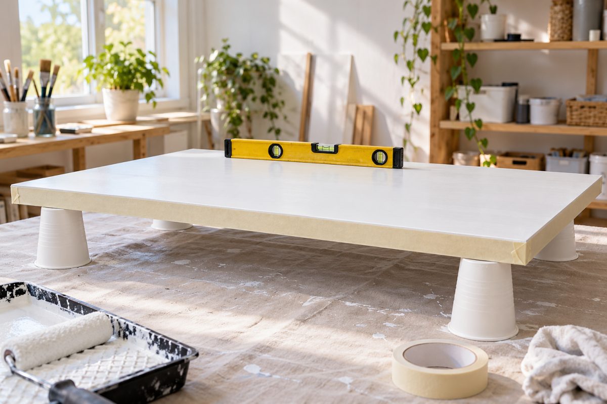 Panneau en bois pour tableau en résine