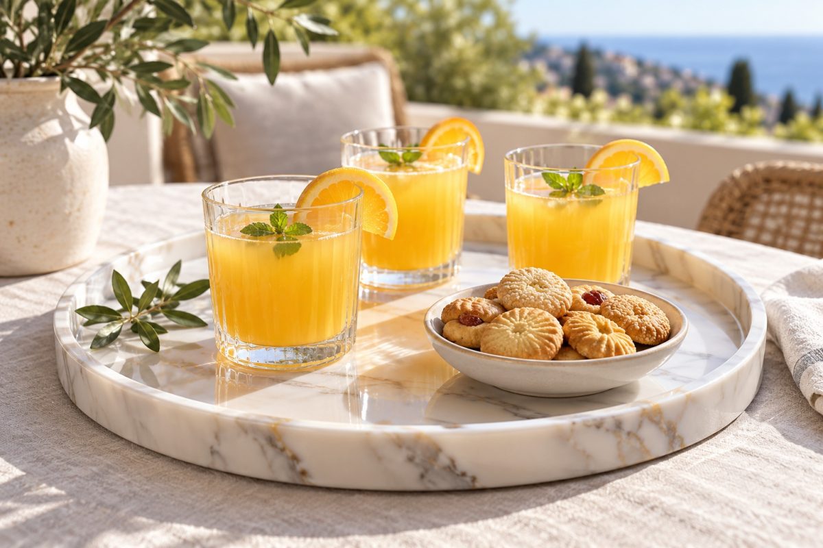 Plateau en résine pour l'apéritif