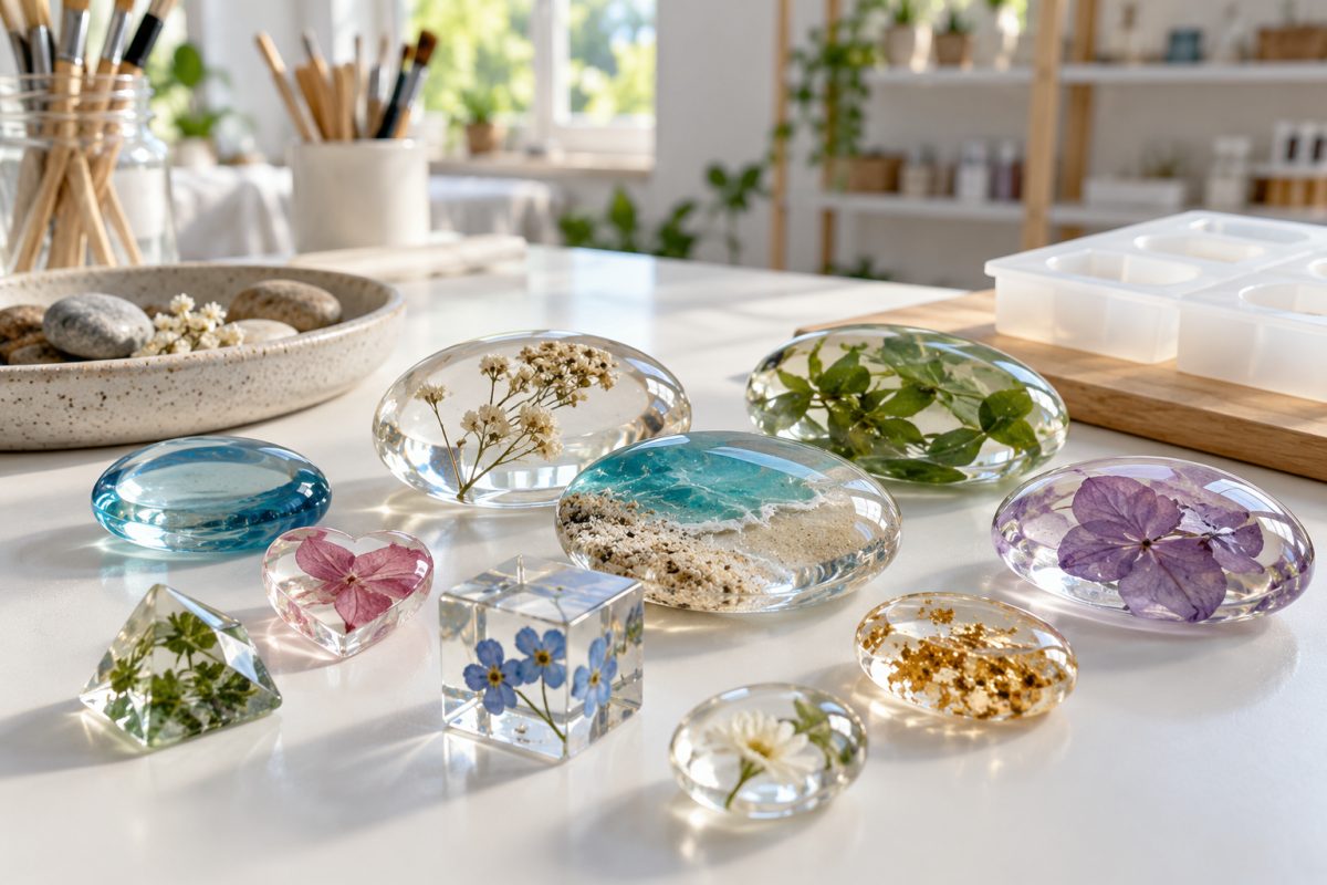 Pièces en résine parfaitement transparentes durcies sous pression