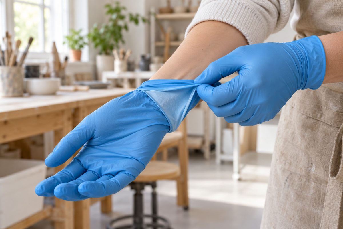 Technique pour retirer un gant nitrile sans se salir