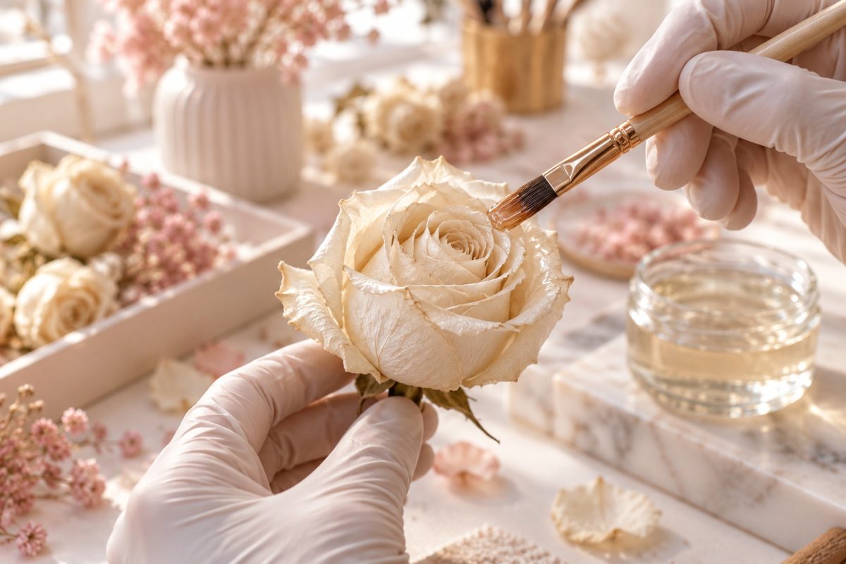 Sceller les fleurs avant la coulée