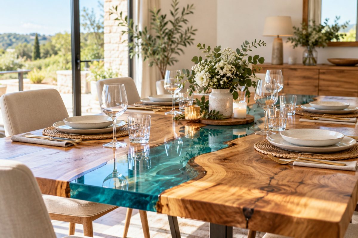 Table de repas en résine