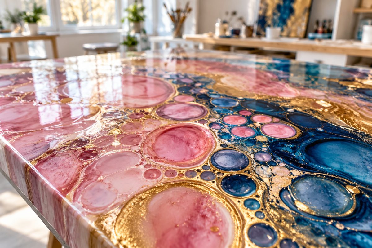 Tableau en résine à cellules