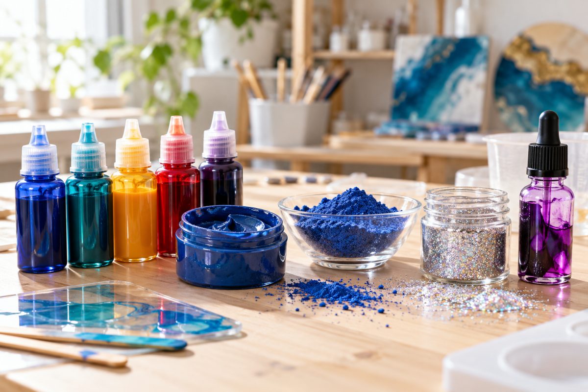 Différents types de colorants pour la résine